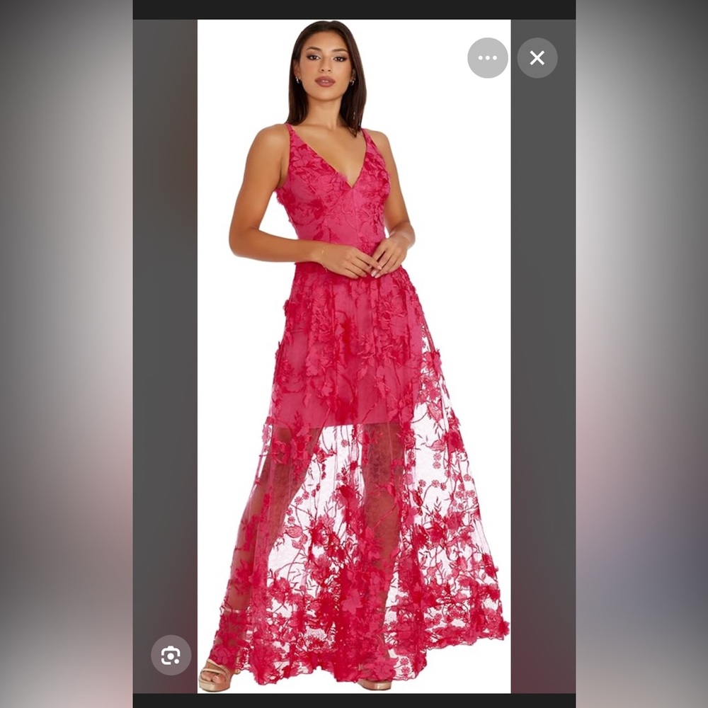 Dress the Population Red Lace Dress